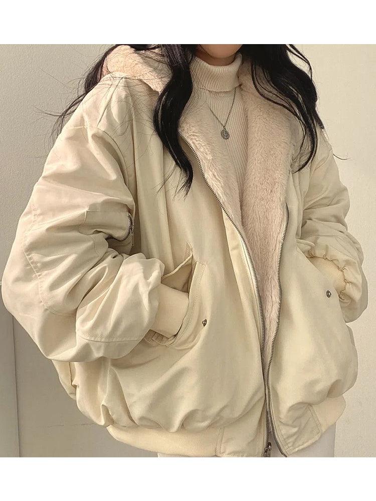 Vendbar Varm Streetwear Jakke med Hætte