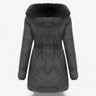 Ladies' Winter Jacket – Elegant Warm Jacket with Fur Collar and Hood