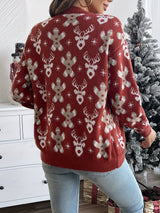 Julecardigan med Snefnug – Varm Dame Vintervest