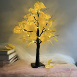 LED Ginkgo bordlampe 60cm dekoration hvid gul moderne batteribelysning integreret LED