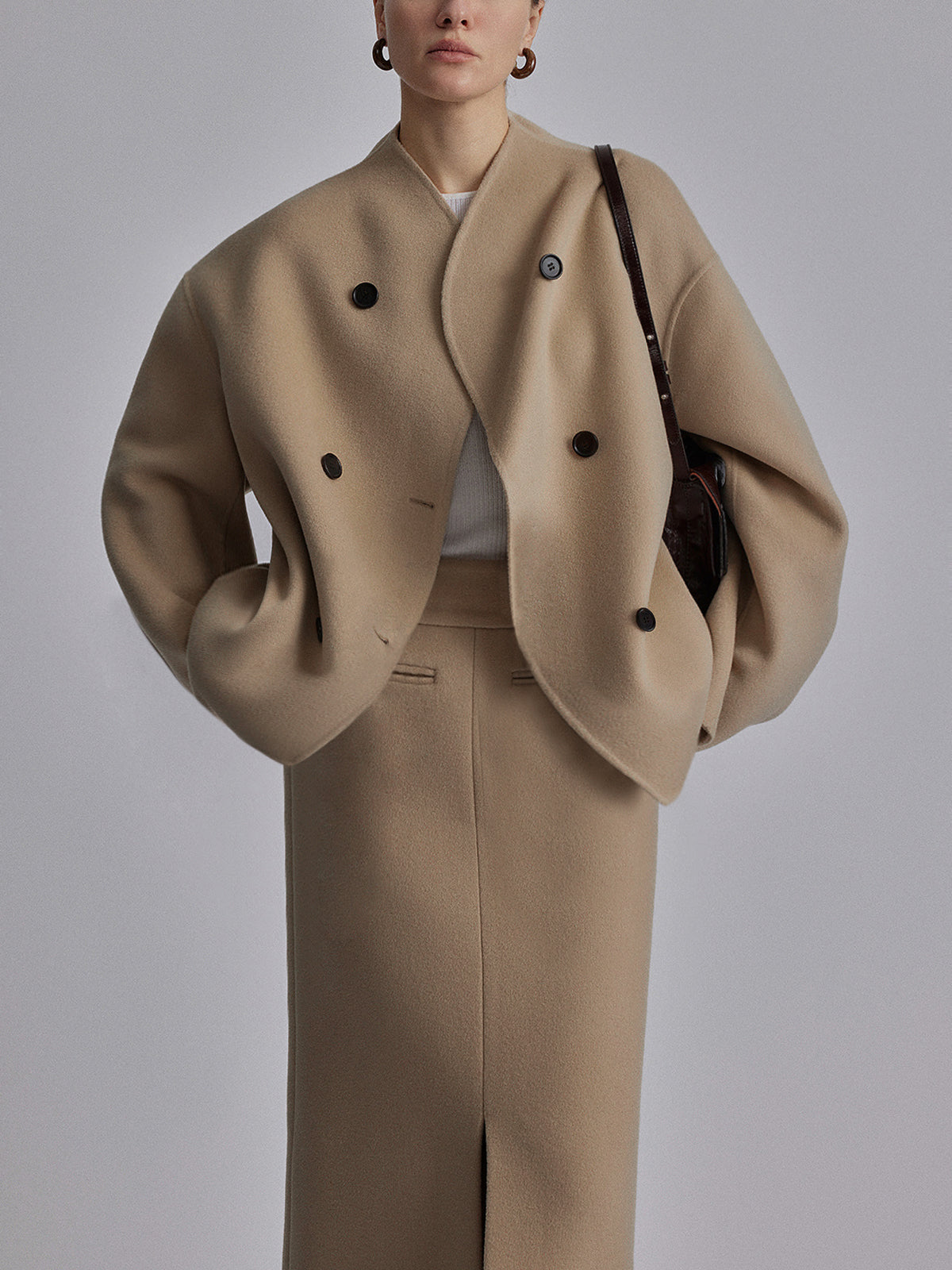 Oversized Button-Down Jakke til Damer - Stilfuld og Komfortabel