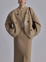 Oversized Button-Down Jakke til Damer - Stilfuld og Komfortabel
