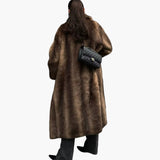 Dame Lang Faux Fur Jakke – Luksus Vinterfrakke med Elegant Look