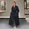 Maxi-lang Oversized Trenchcoat til Elegant Stil