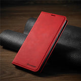 Luxury Leather iPhone Cover – Magnetic Flip, Card Holder & Stand