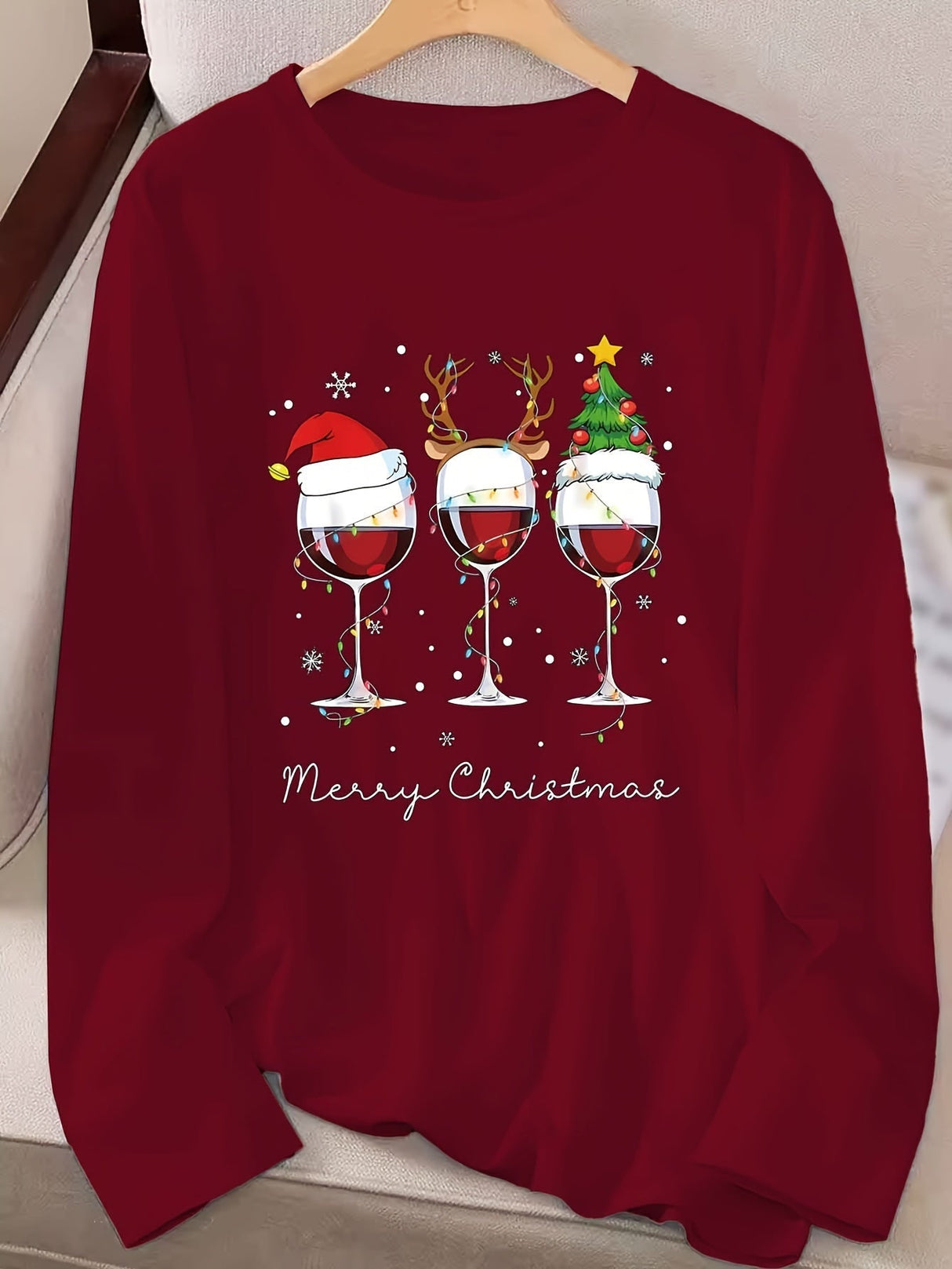 Dame Juletrøje – Komfortabel Sweater med Festligt Print