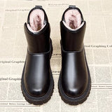 Dame Vinterstøvler – Varme Korte Ankelstøvler med Blødt For