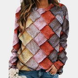 Farverig damebluse med print - Stilfuld og komfortabel