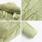 Ladies' Winter Jacket – Elegant Warm Jacket with Fur Collar and Hood