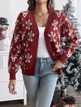 Julecardigan med Snefnug – Varm Dame Vintervest