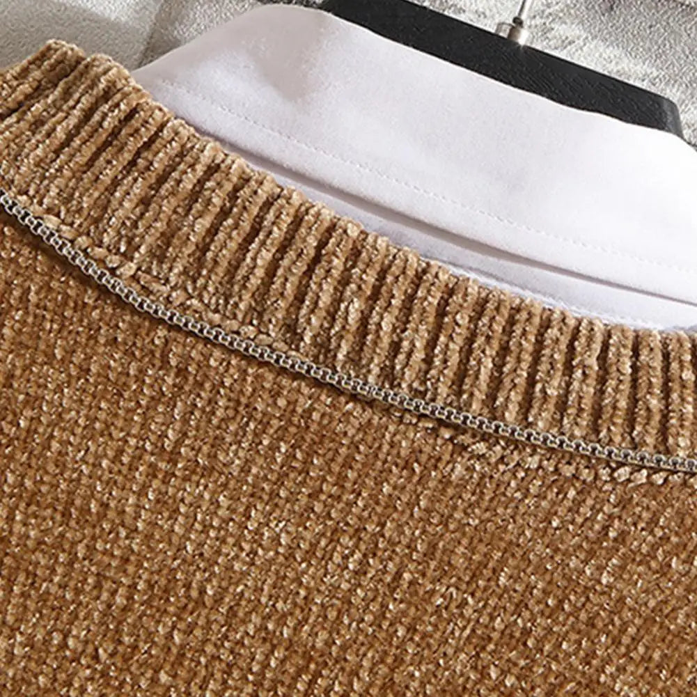 Stribet slim fit pullover til mænd