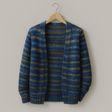 Farverig Strikket Vest: Varm og Stilfuld