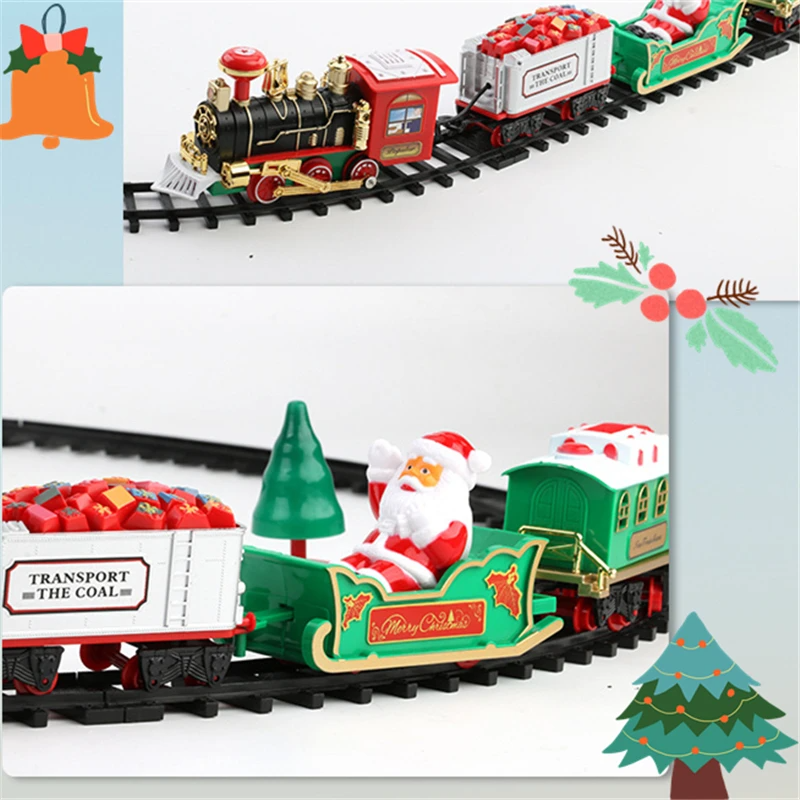 Jule togbane rundt om juletræet – kørende elektrisk togsæt