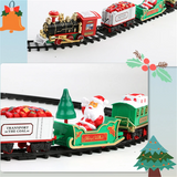 Jule togbane rundt om juletræet – kørende elektrisk togsæt