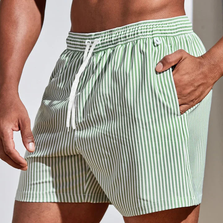 Badeshorts til Mænd - Hurtigtørrende Badebukser med Elastisk Linning