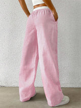 Dame Bukser med Brede Ben - Casual Stribet Design 4