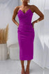 Dame Midi Tube Kjole - Elegant Bodycon Festkjole til Særlige Lejligheder 2