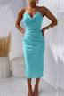 Dame Midi Tube Kjole - Elegant Bodycon Festkjole til Særlige Lejligheder 3