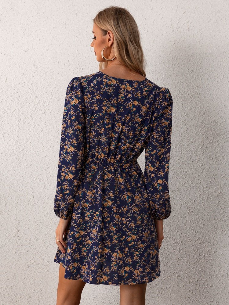 Festkjoler Damer - Blomstret Minikjole til Kvinder 4