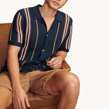 Herre Striktrøje med Afslappet Pasform