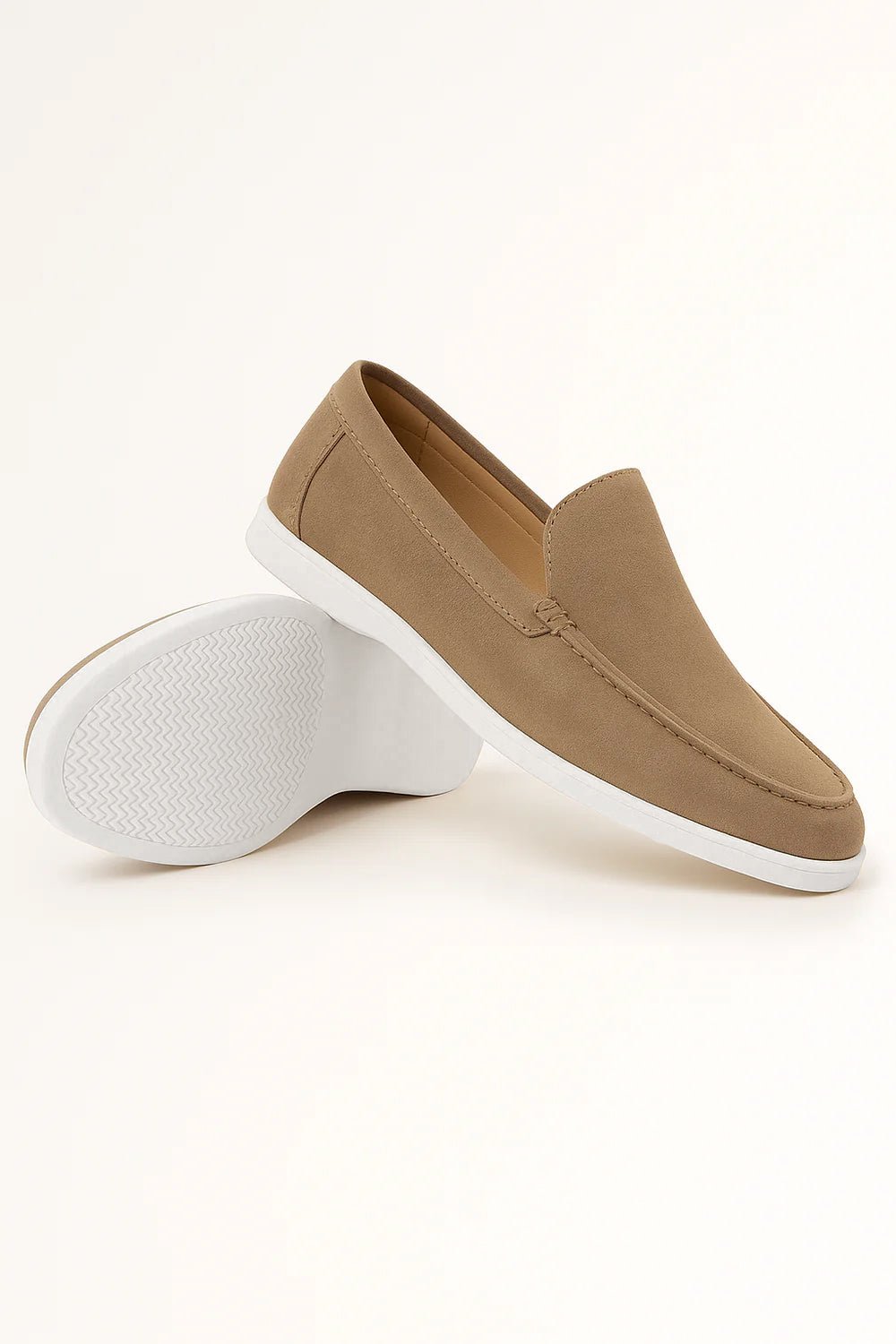 Herre Loafers i Imiteret Ruskind - Slank Slip-On Design 0