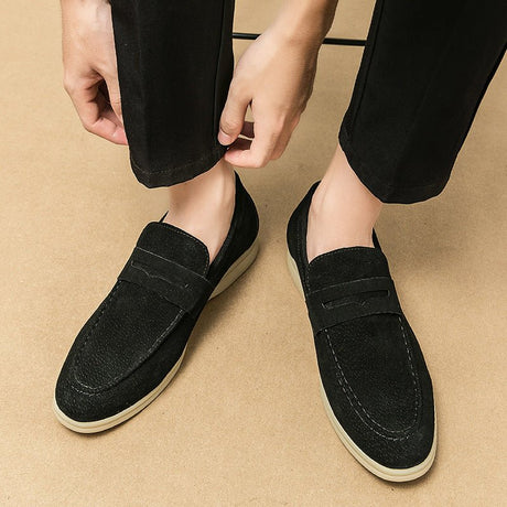 Herre Loafers i Ruskind - Stilfulde Loafers til Mænd 0