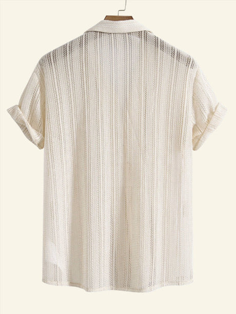 Kortærmet Skjorte Herre - Stilfuld Button-Down Skjorte til Mænd