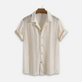 Kortærmet Skjorte Herre - Stilfuld Button-Down Skjorte til Mænd