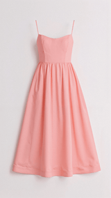 Kvinders A-line Midi Kjole i Ascot Stil