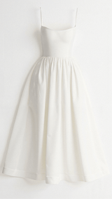 Kvinders A-line Midi Kjole i Ascot Stil