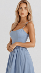 Kvinders A-line Midi Kjole i Ascot Stil