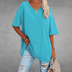 Kvinders Oversize T-shirt med V-hals