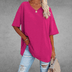 Kvinders Oversize T-shirt med V-hals