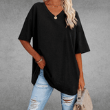 Kvinders Oversize T-shirt med V-hals