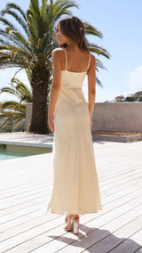Kvinders Satin Slip Maxi Kjole