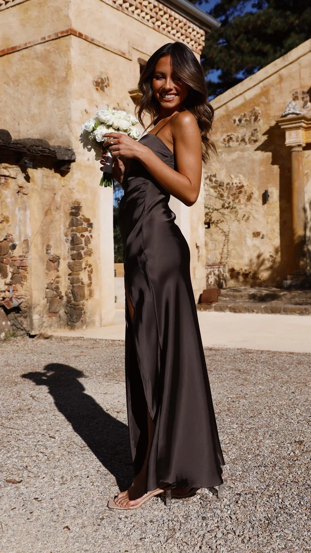 Kvinders Satin Slip Maxi Kjole