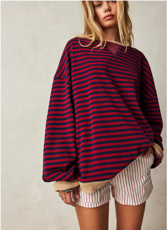 Kvinders Stribet Pullover