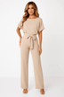 Kvinders Buksedragt med Bindebælte - Elegant Jumpsuit 0