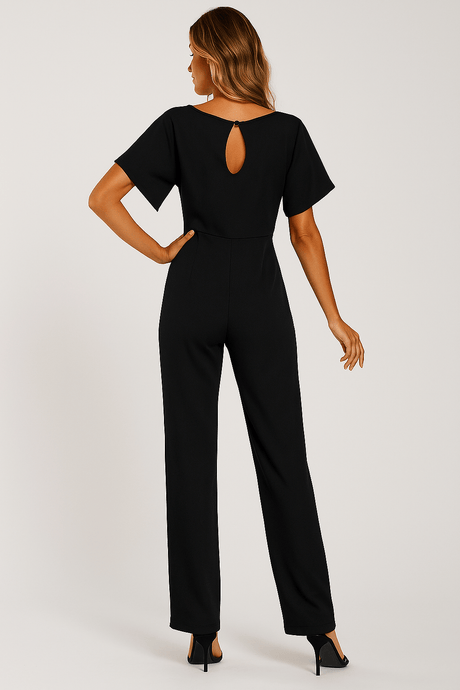 Kvinders Buksedragt med Bindebælte - Elegant Jumpsuit 5