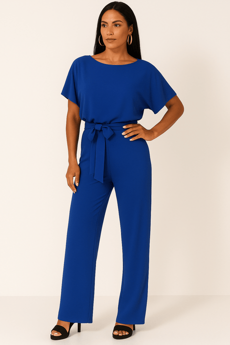 Kvinders Buksedragt med Bindebælte - Elegant Jumpsuit 6