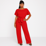 Kvinders Buksedragt med Bindebælte - Elegant Jumpsuit 9