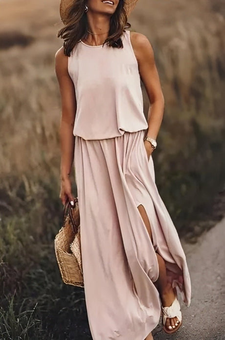 Kvinders Maxi Kjole med Slids - Elegant og Komfortabel Design 0