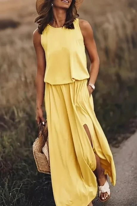 Kvinders Maxi Kjole med Slids - Elegant og Komfortabel Design 2