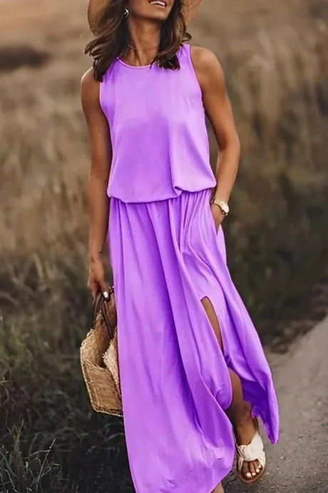 Kvinders Maxi Kjole med Slids - Elegant og Komfortabel Design 3