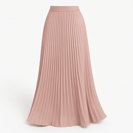 Kvinders Plisseret Maxi Nederdel med Elegant Silhuet 1