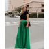 Kvinders Plisseret Maxi Nederdel med Elegant Silhuet 2