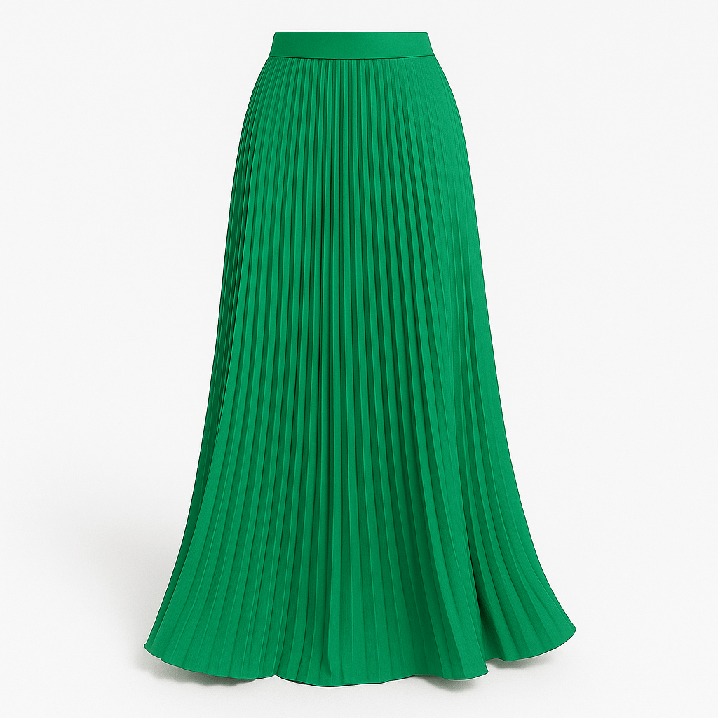 Kvinders Plisseret Maxi Nederdel med Elegant Silhuet 3