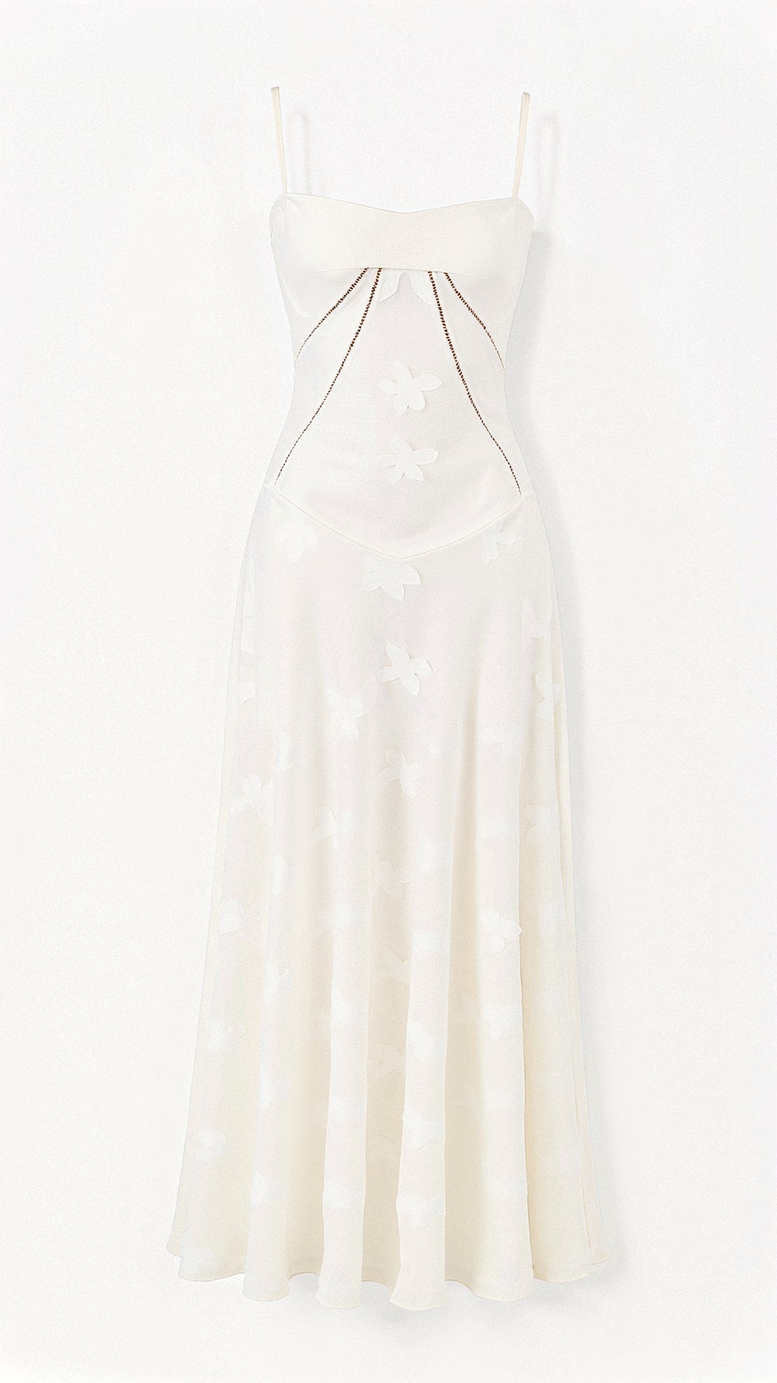 Kvinders Transparent Maxi Kjole med Blomsterdesign 0