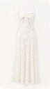 Kvinders Transparent Maxi Kjole med Blomsterdesign 0