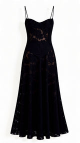 Kvinders Transparent Maxi Kjole med Blomsterdesign 10
